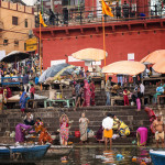 Morning prayers and worship in Varanasi