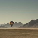 Hot Air Balloon rises over the Namib Desert