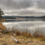 Jocko Lake on a cloudy autumn day