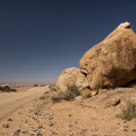 Gravel road in Namib Desert on the way to Luderitz