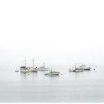 Mist, fishing boats, new zealand