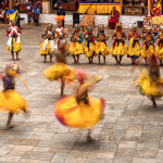 Dancing,Punakha festival, colour