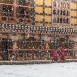 Bhutan, snow,buddist monk