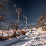 winter, knutsford,kamloops,snow, evening