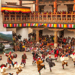 Dancing,Punakha festival, colour